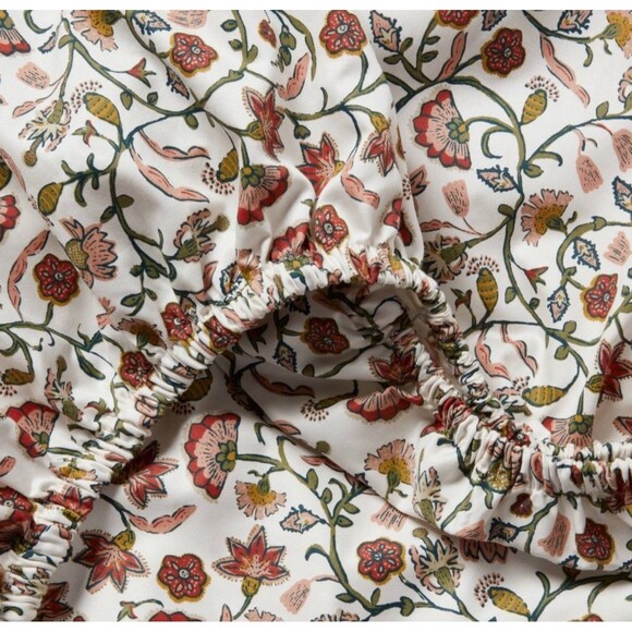 King 400 Thread Count Performance Sheet Set Warm Floral - Threshold NEW - Picture 5 of 6